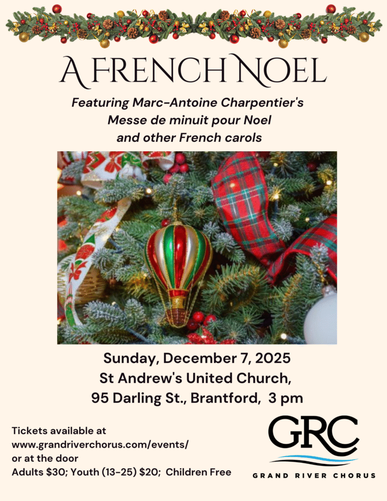 A French Noel Grand River Chorus Concert Poster