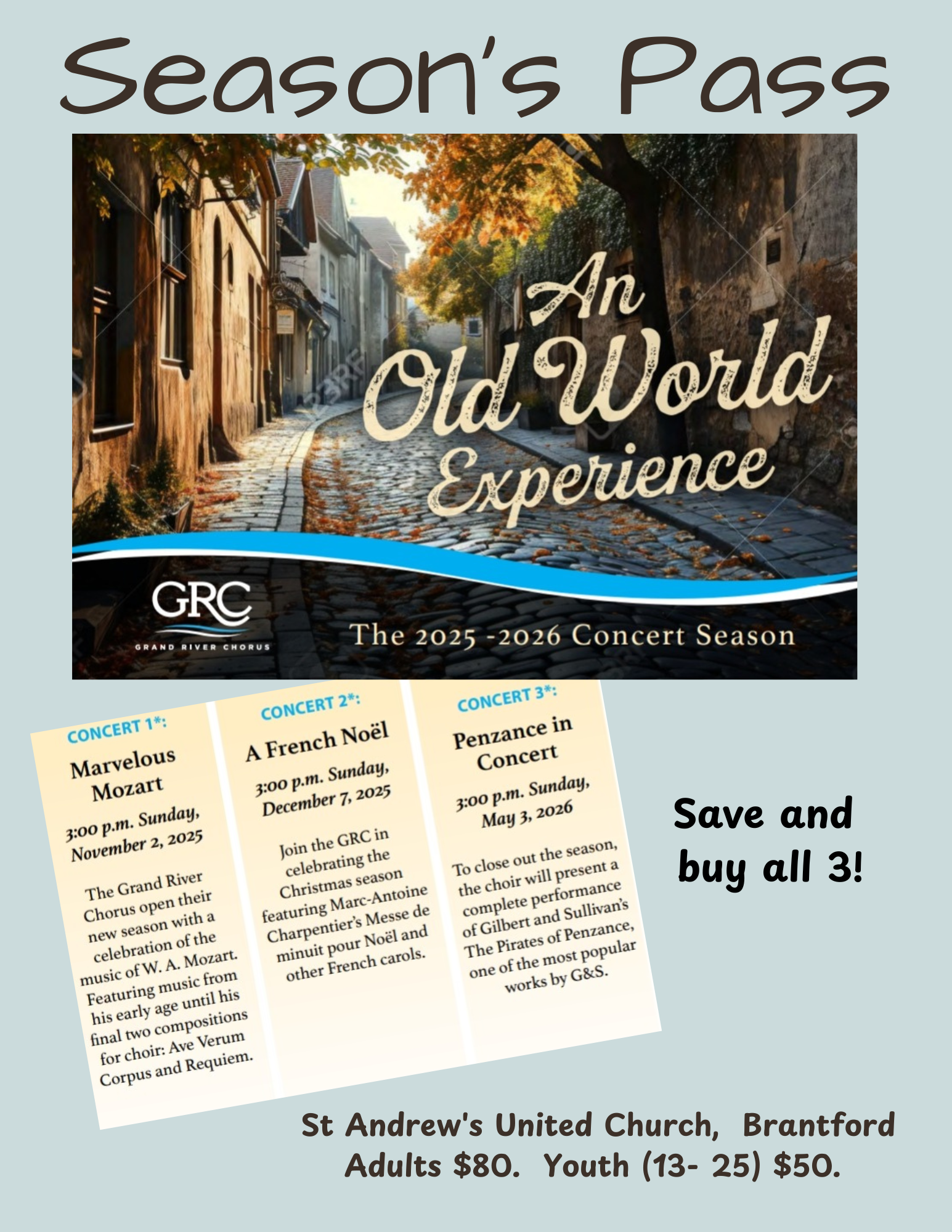 2025-2026 Grand River Chorus Season's Pass